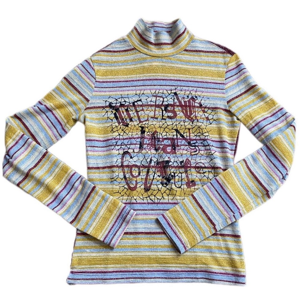 Vintage deadstock VERSACE JEANS COUTURE Long Sleeve Turtleneck Top